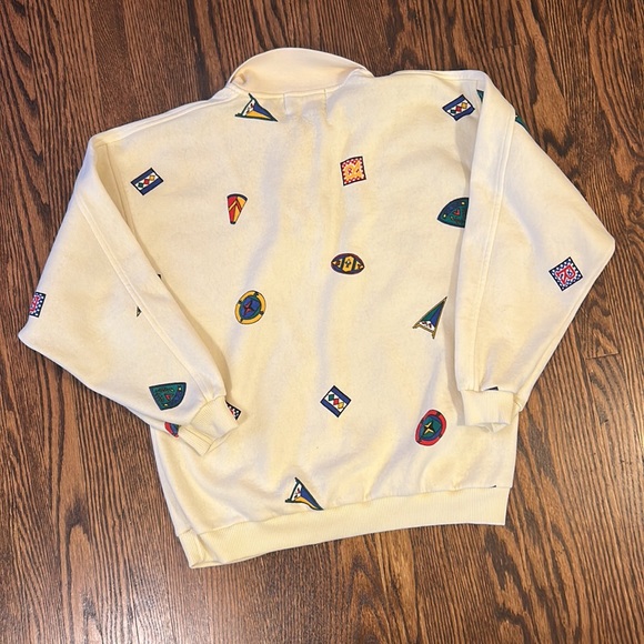 Vintage 80s Collared Sweatshirt - Picture 6 of 8